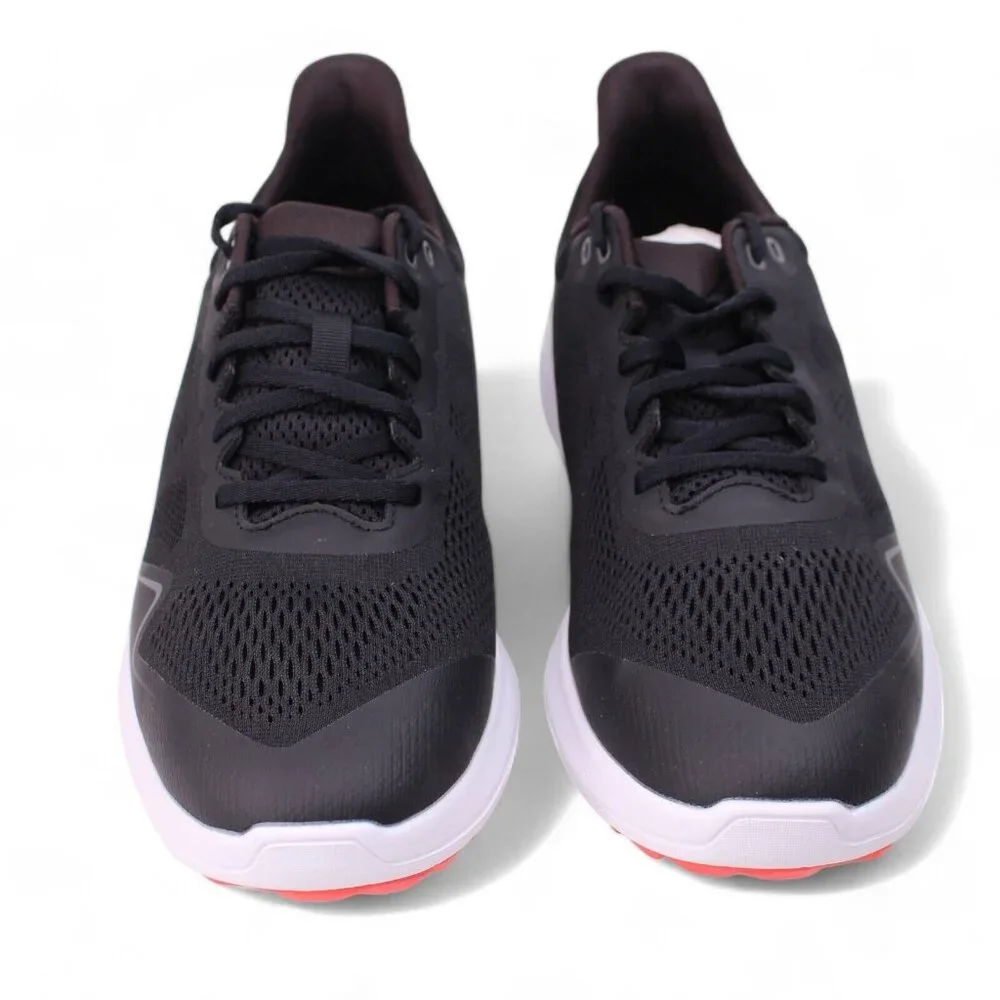 FootJoy FJ Flex Spikeless Golf Sports Shoes Men's Black/Red 56141 Medium Width - Picture 4 of 11